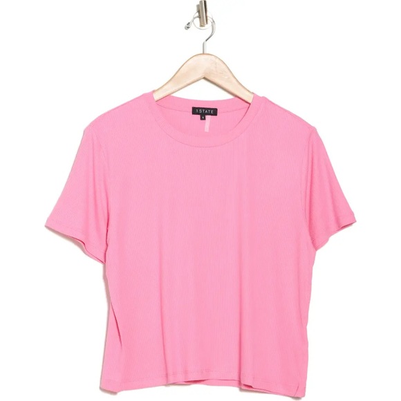 1. State Tops - Knot Hem Rib T-Shirt
